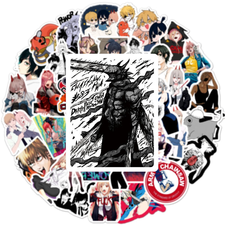 50 Aesthetic Stationery Chainsaw Stickers
